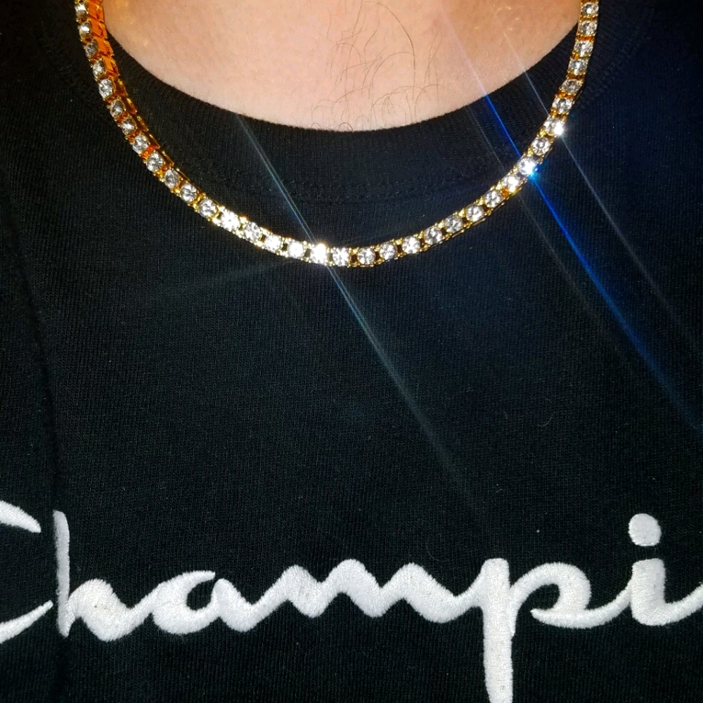Gold Diamond Tennis Chain
